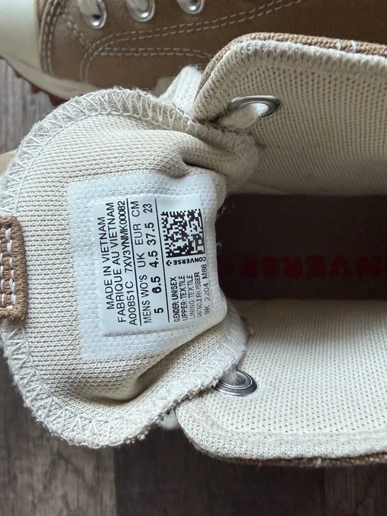 Converse Run Star Motion Platform High Top Sneakers Sand Dune Women’s 6.5 - Picture 8 of 8